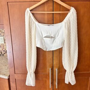 NWT Urban Outfitters Mirabel Puff Sleeve Blouse
